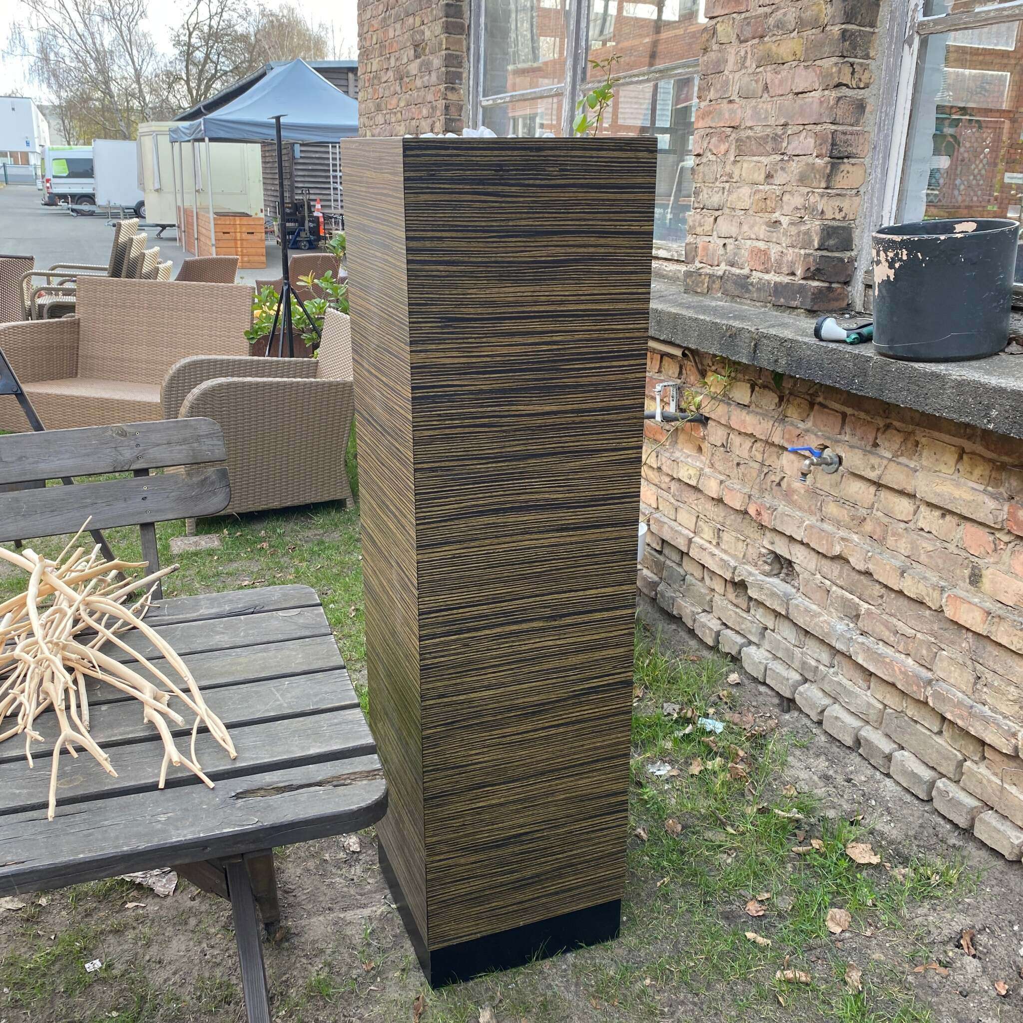 Riesiger Blumenkübel gebraucht Holz Übertopf Blumentopf - Image 8