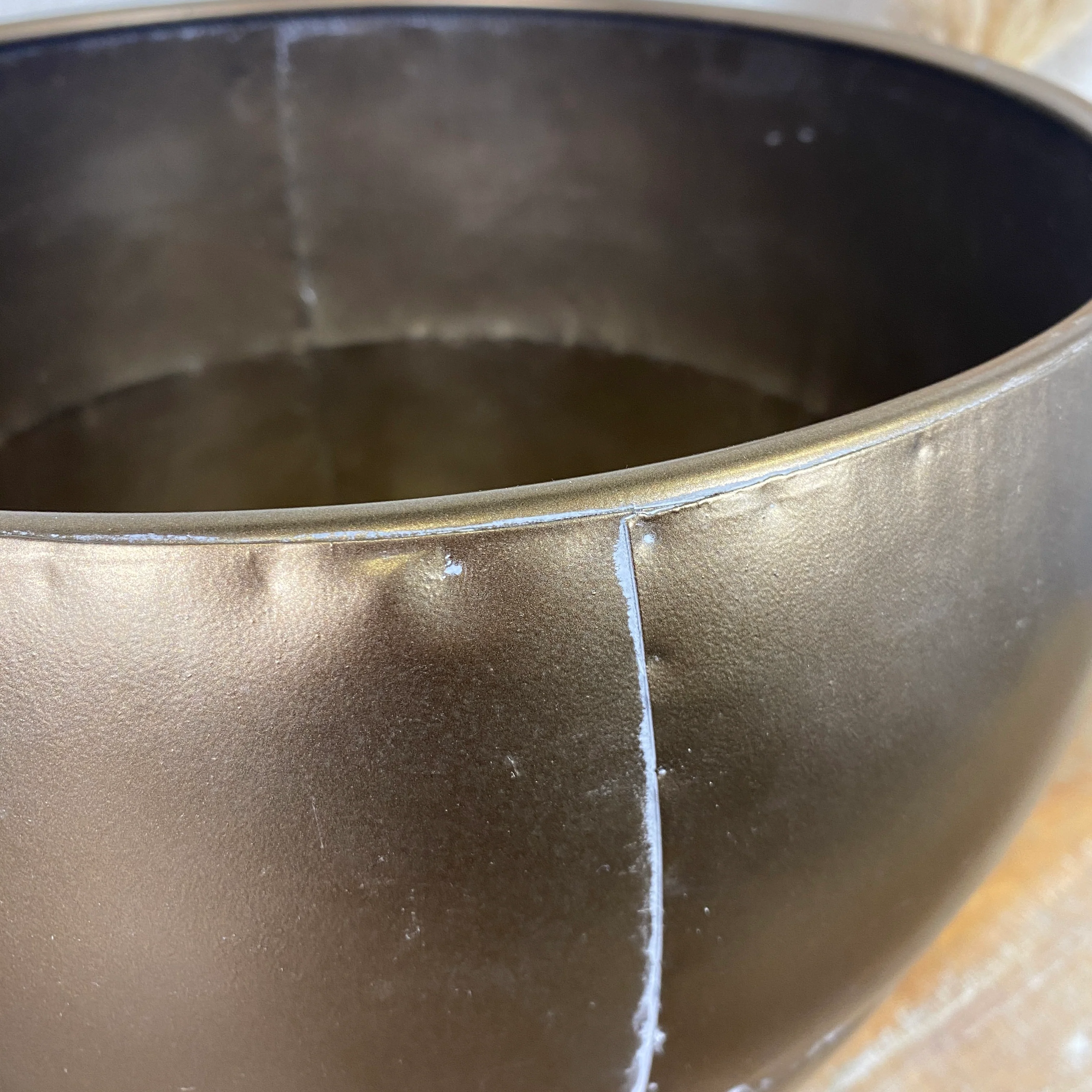 Blumentopf messing Metall 34x29 Übertopf Deko - Image 4