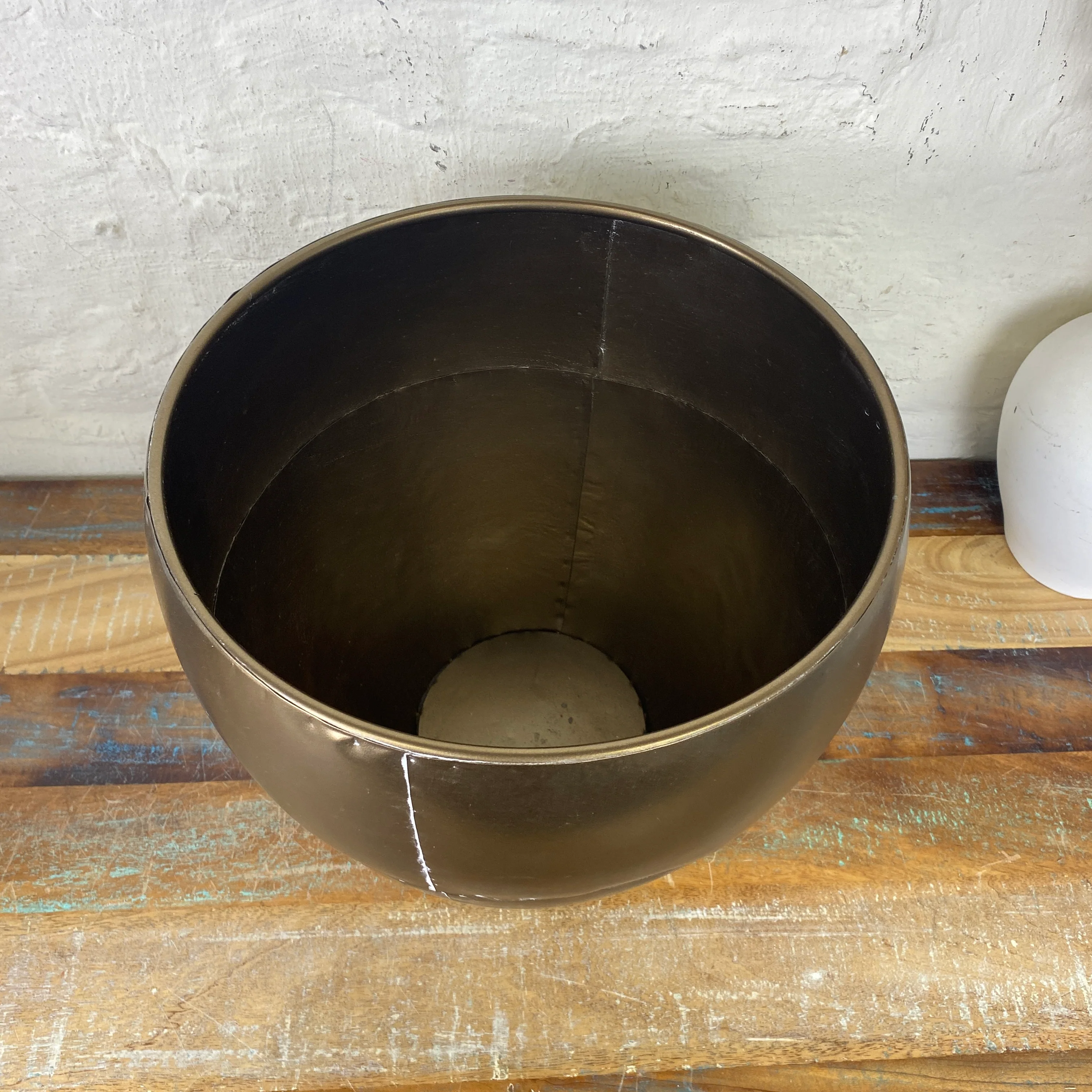 Blumentopf messing Metall 34x29 Übertopf Deko - Image 5