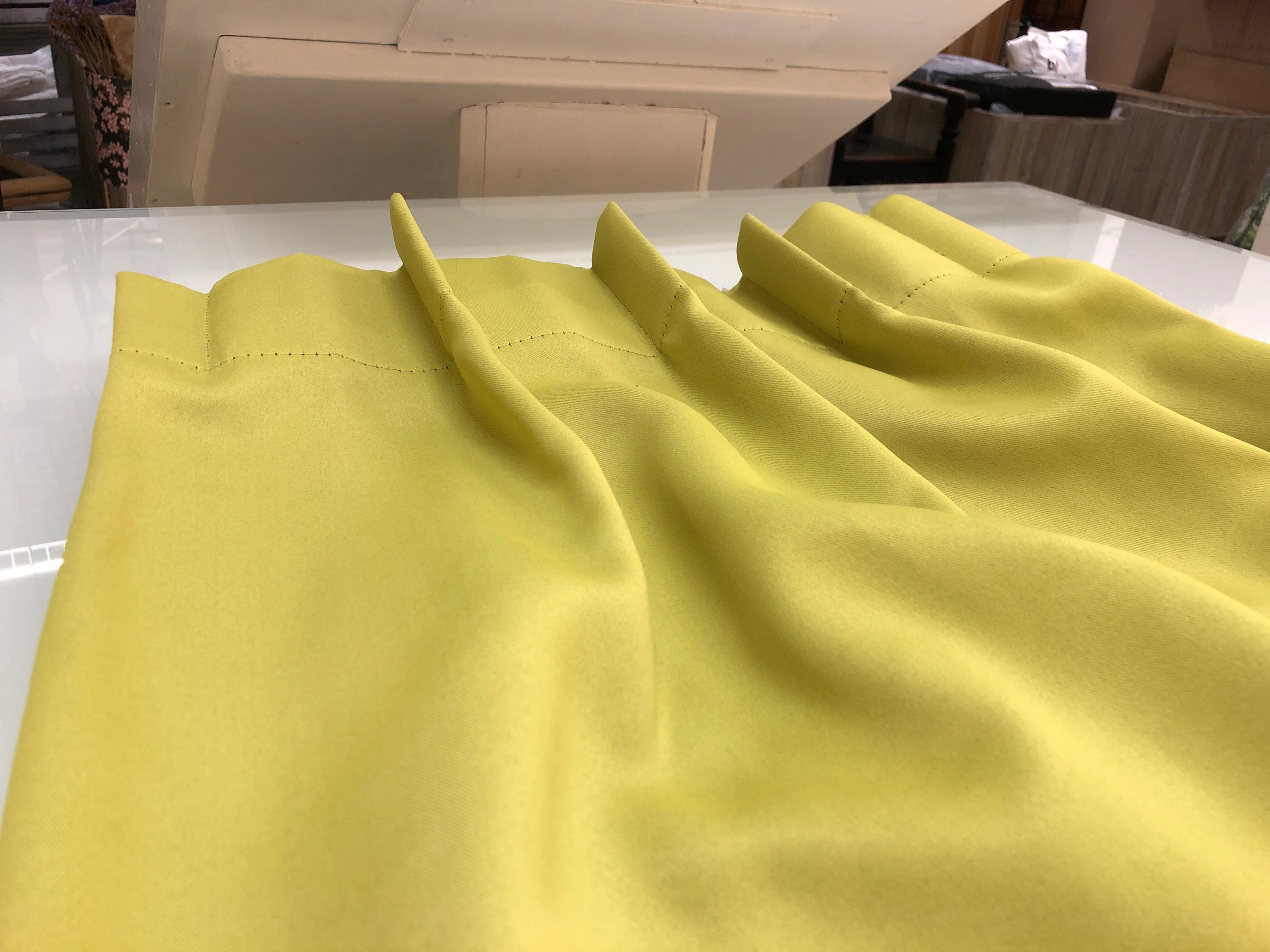 Gardine Vorhang Verdunkler gebraucht 275x80 apfelgrün - Image 5