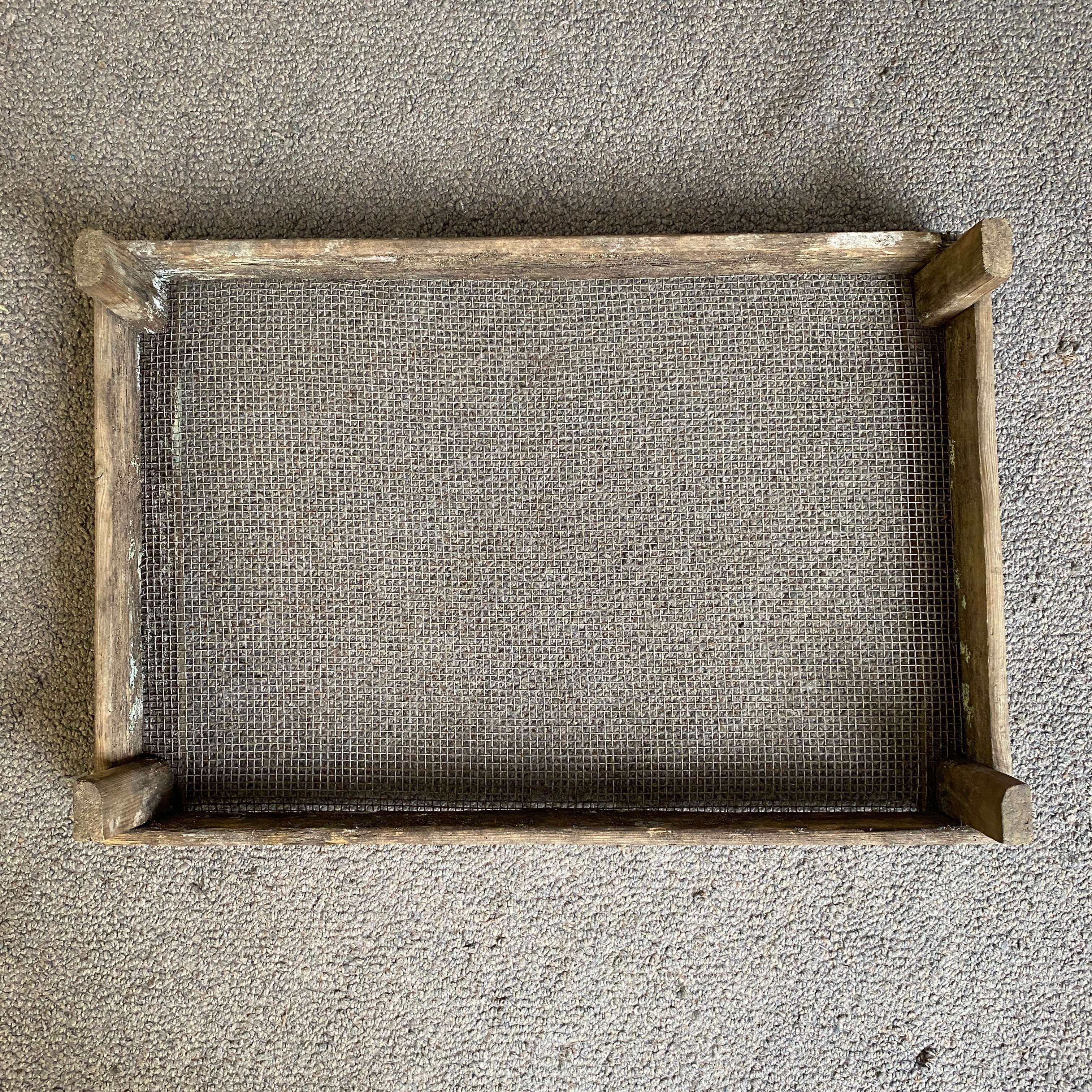 Gitterbox Holz Kiste rustikal – Deko Tablett gebraucht - Image 3