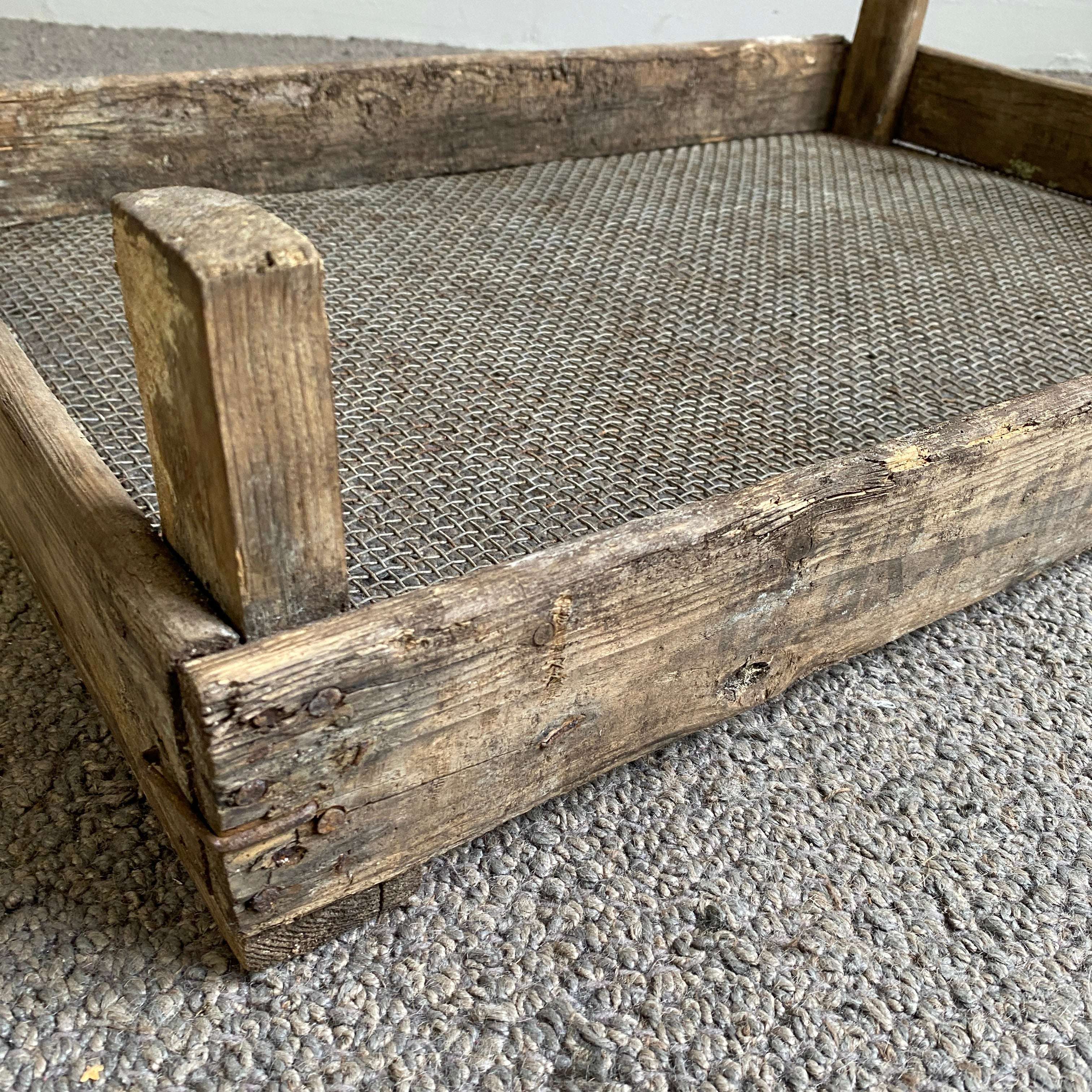 Gitterbox Holz Kiste rustikal – Deko Tablett gebraucht - Image 4