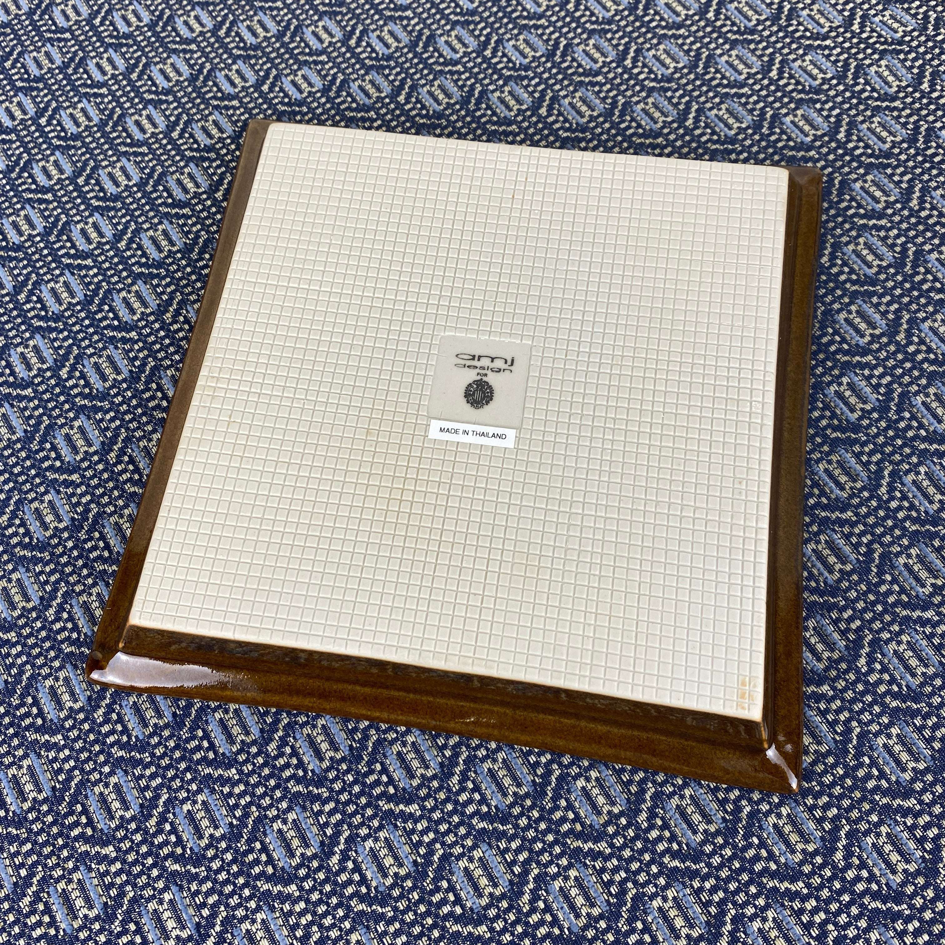 ami design Teller braun Keramik Tablett Deko - Image 5