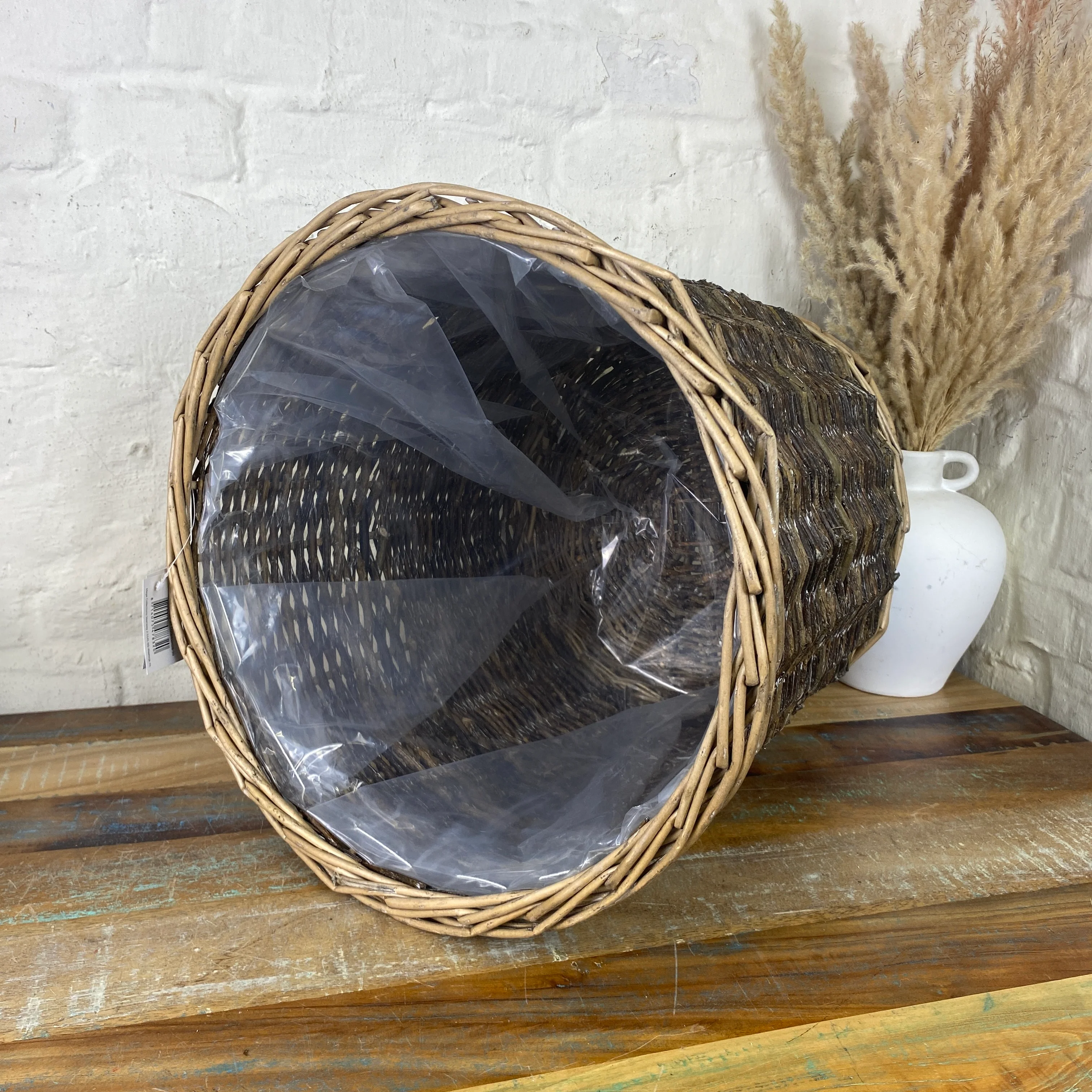 Blumentopf Korb Holz 41x39 mit Kunststoff beschichtet Deko - Image 6