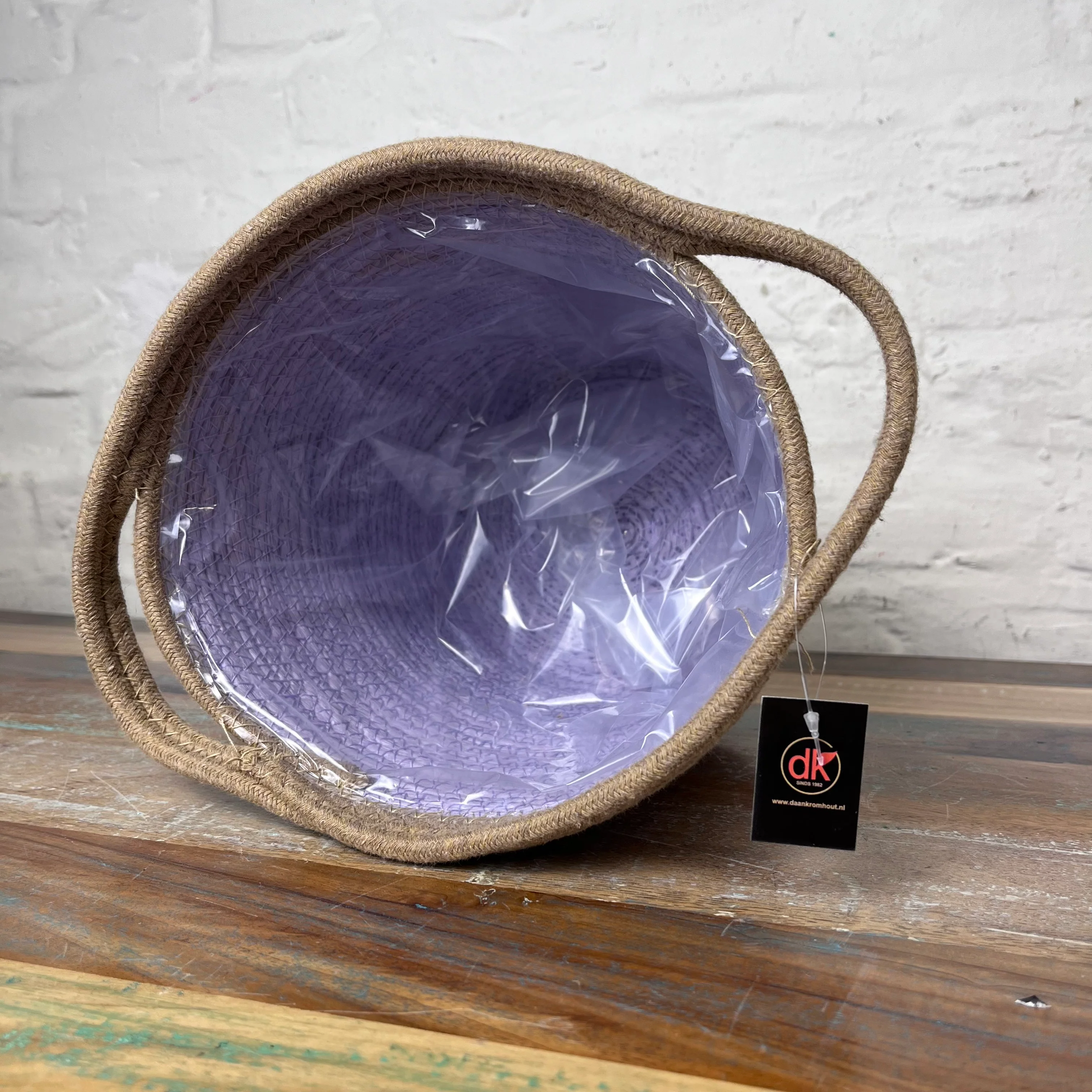 Tripoli Korb Blumentopf lila Naturfaser 25cm - Image 5