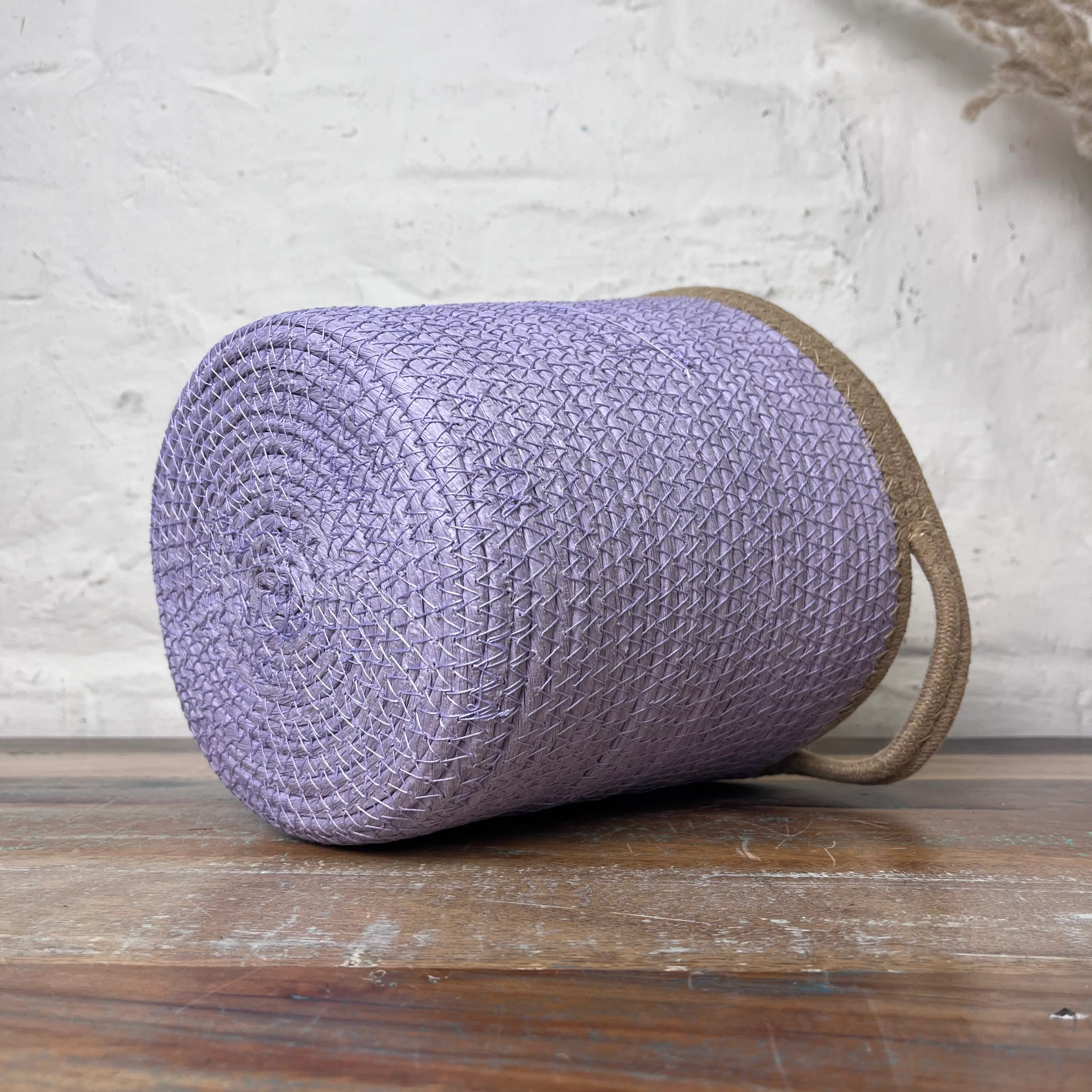 Tripoli Korb Blumentopf lila Naturfaser 25cm - Image 6