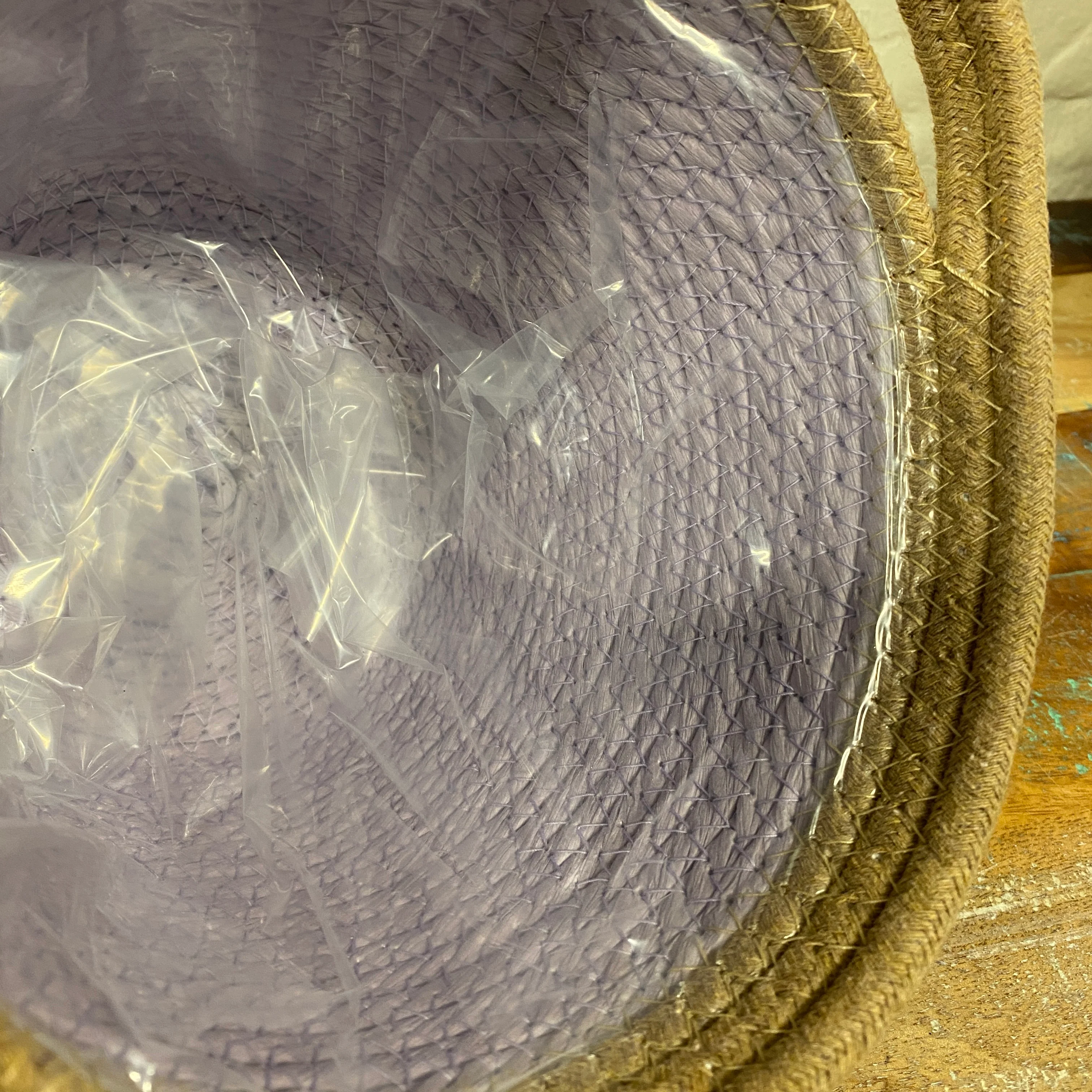 Tripoli Korb Blumentopf lila Naturfaser 28cm Blumentopf natürlich - Image 7