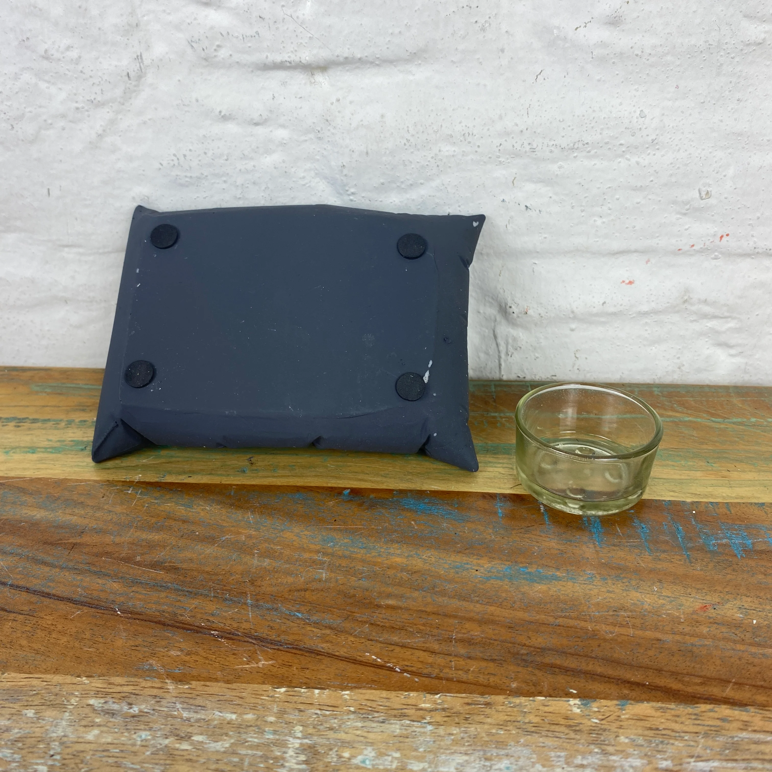 SENZA Teelichthalter Kissen anthrazit grau 14cm Dekoration - Image 4