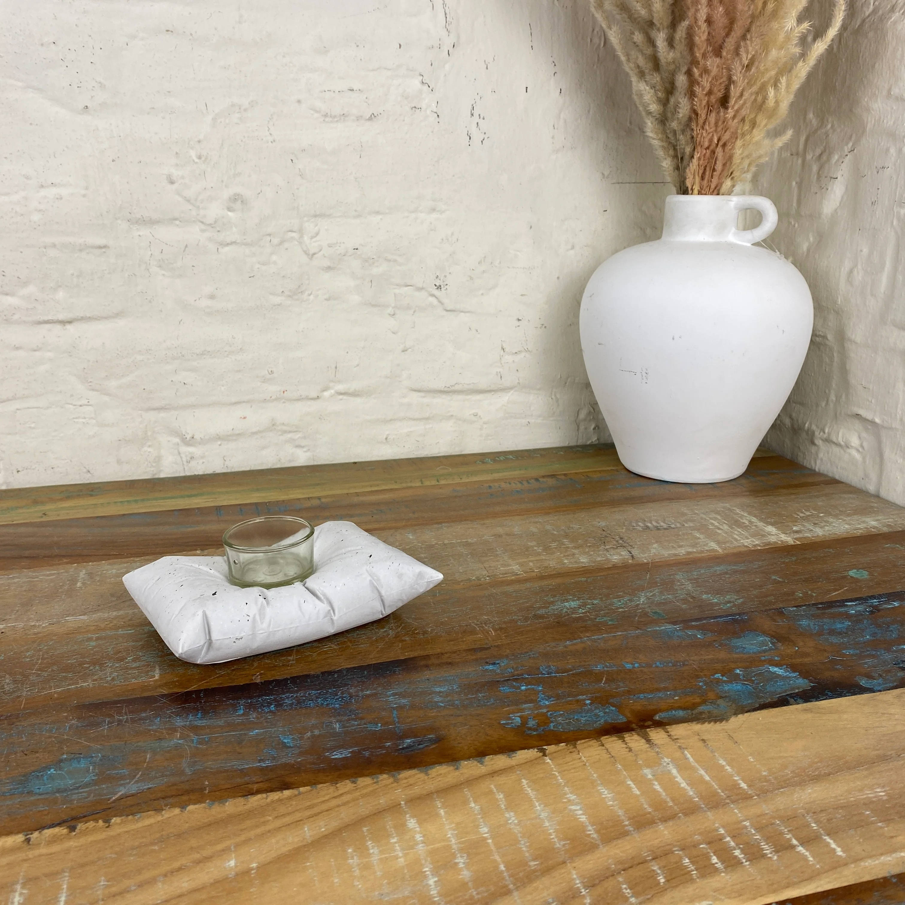 SENZA Teelichthalter Kissen weiß 14 cm Dekoration - Image 4