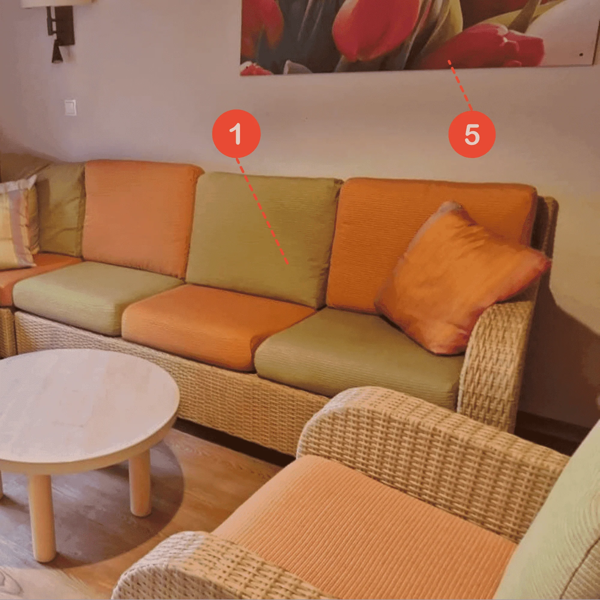 Showroom - Einblick in ein Hotelzimmer mit Rattan Hotelmöbeln - Image 9