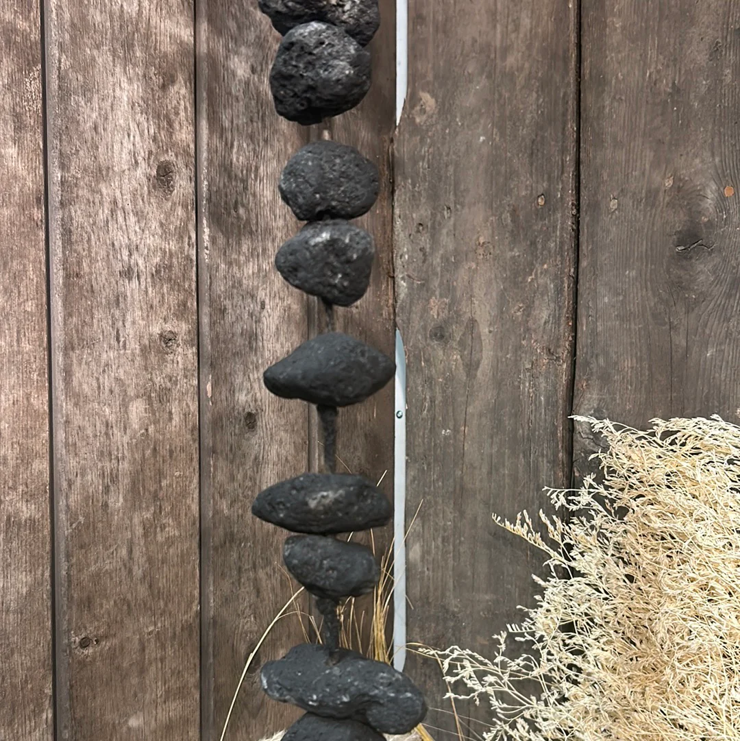 Hängende Stein-Deko schwarz natur – Wanddeko gebraucht - Image 3