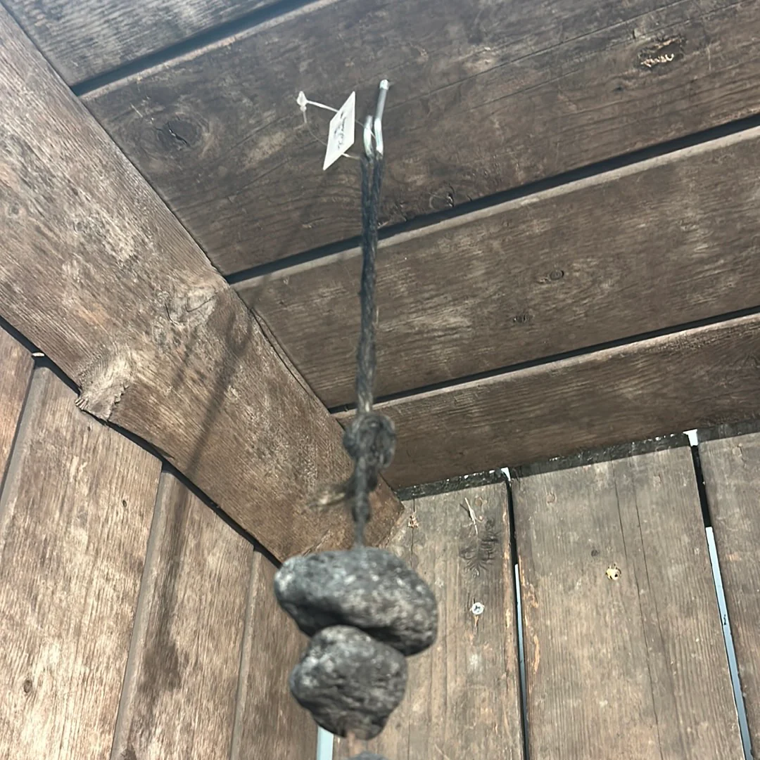 Hängende Stein-Deko schwarz natur – Wanddeko gebraucht - Image 4