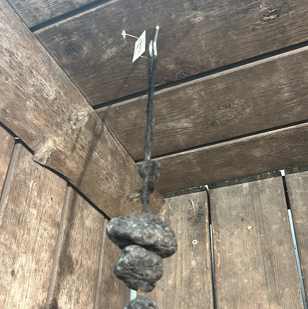 Hängende Stein-Deko schwarz natur – Wanddeko gebraucht - Image 5