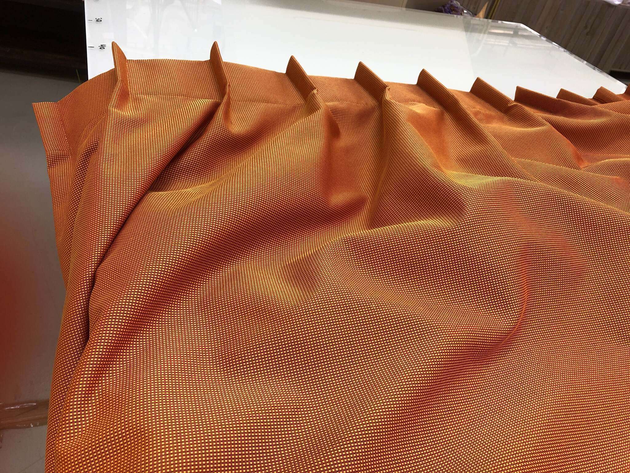 Gardine Vorhang gebraucht 235x280 orange schimmernd - Image 4