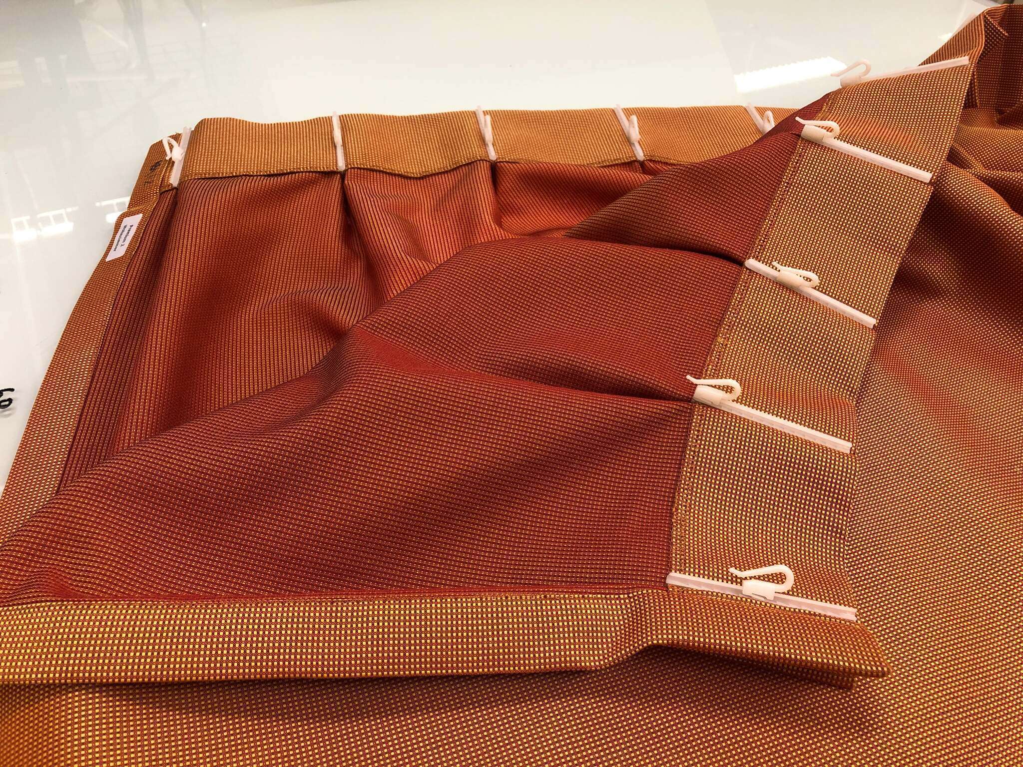 Gardine Vorhang gebraucht 235x280 orange schimmernd - Image 5