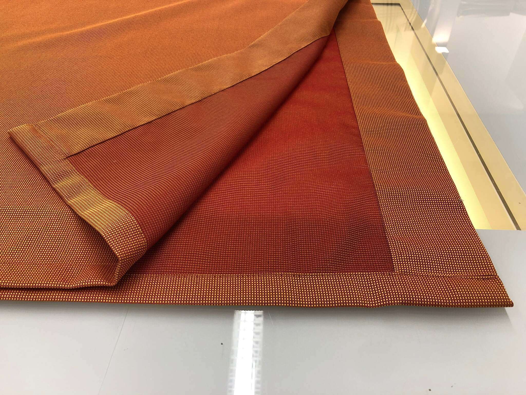 Gardine Vorhang gebraucht 235x280 orange schimmernd - Image 7