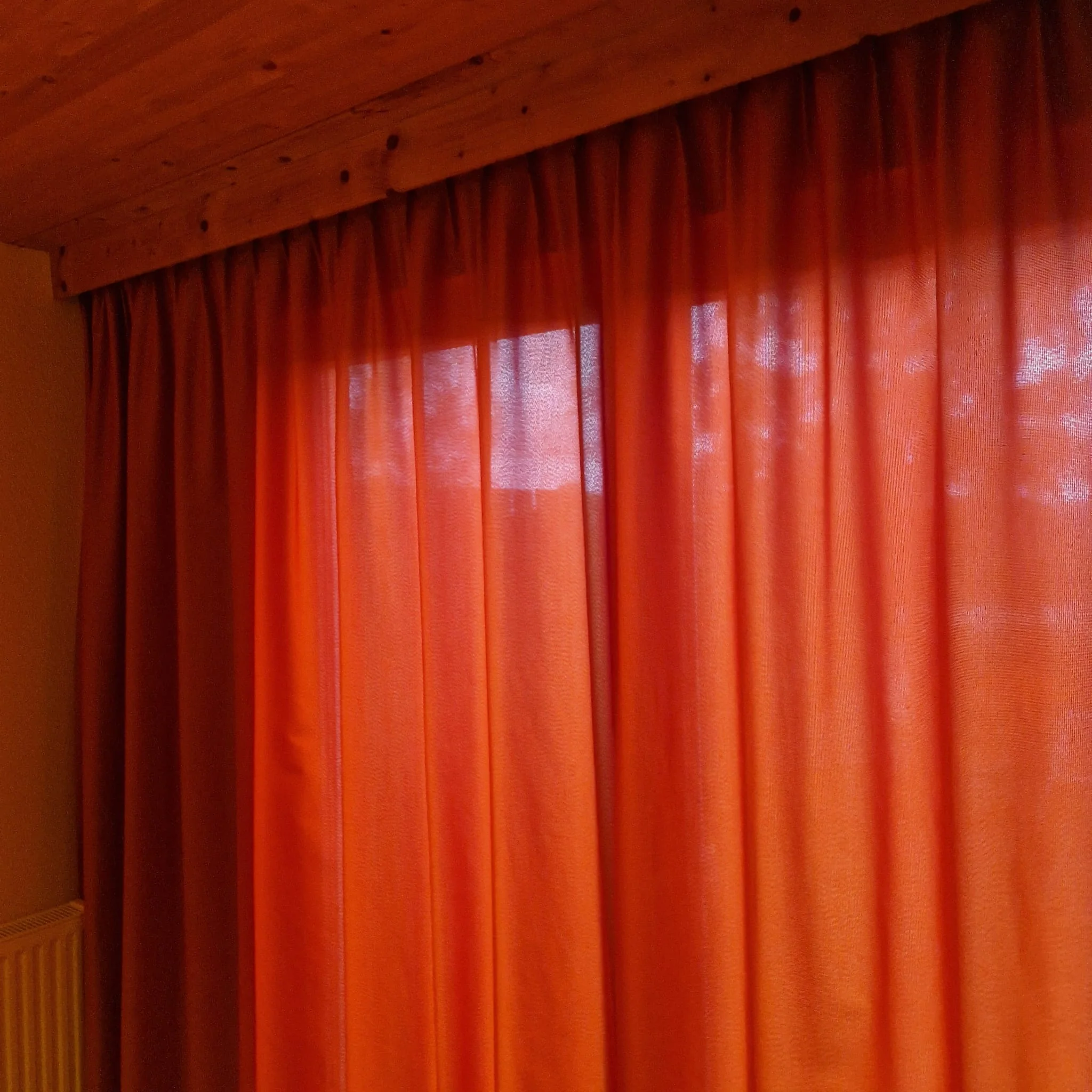 Gardine Vorhang gebraucht 235x280 orange schimmernd - Image 9